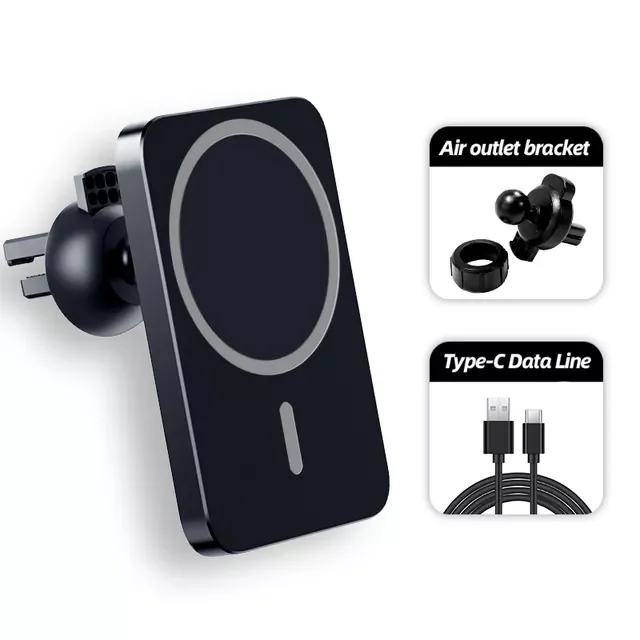 

Wireless Car Charger Mount Adsorbable Phone For iPhone 13 12 Pro Max Mini adsorption Fast Wireless Charging Holder