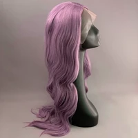 linna synthetic wigs for women lace front long wavy fashion purple color hair high temperature fiber cosplaydailyparty