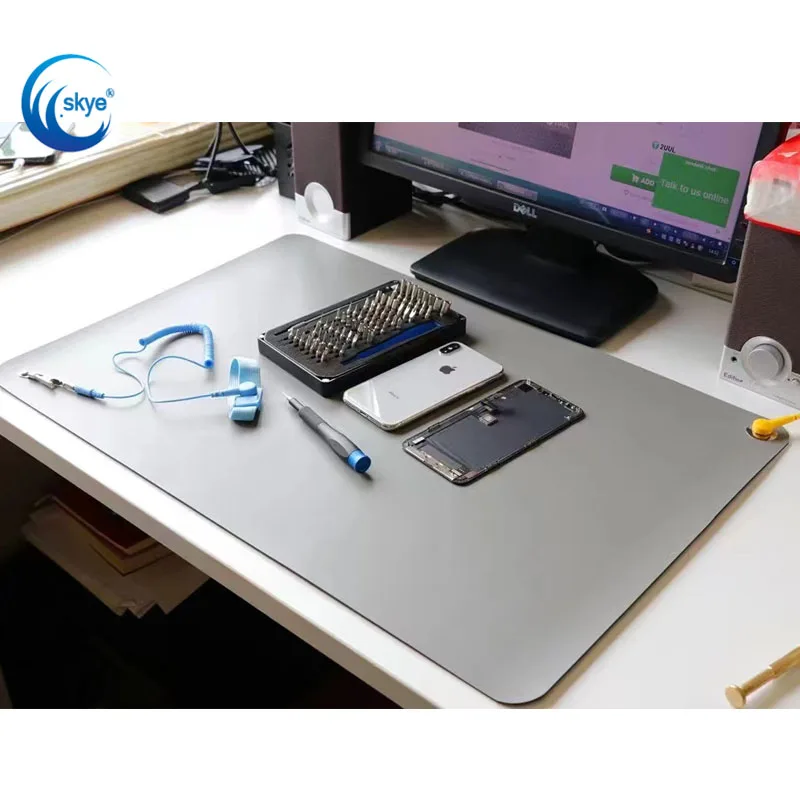 

2UUL ST91 Anti-Static Mat 40*60cm Heat Resistance Soldering Station Silicon Work Mat Desk Maintenance Mat for BGA Welding Rework