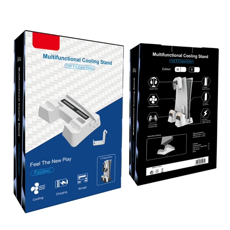 

Vertical Stand with Cooling Fan Controller Charging Dock for ps5 Digital Edition