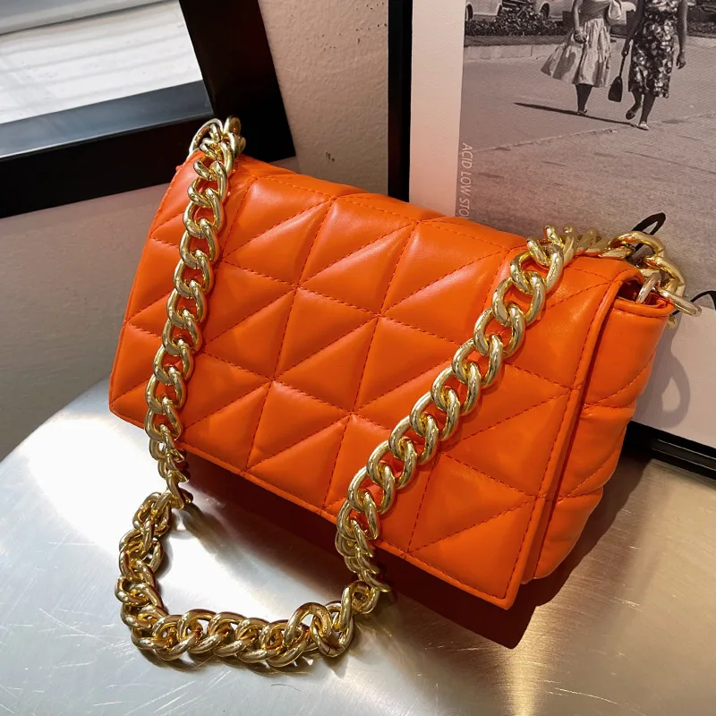 

Luxury Brand Leather Woman Designer Bags Fashion Bags For Women Vintage Retro Handbags Clutch Metal Chain Small Shoulder Bag