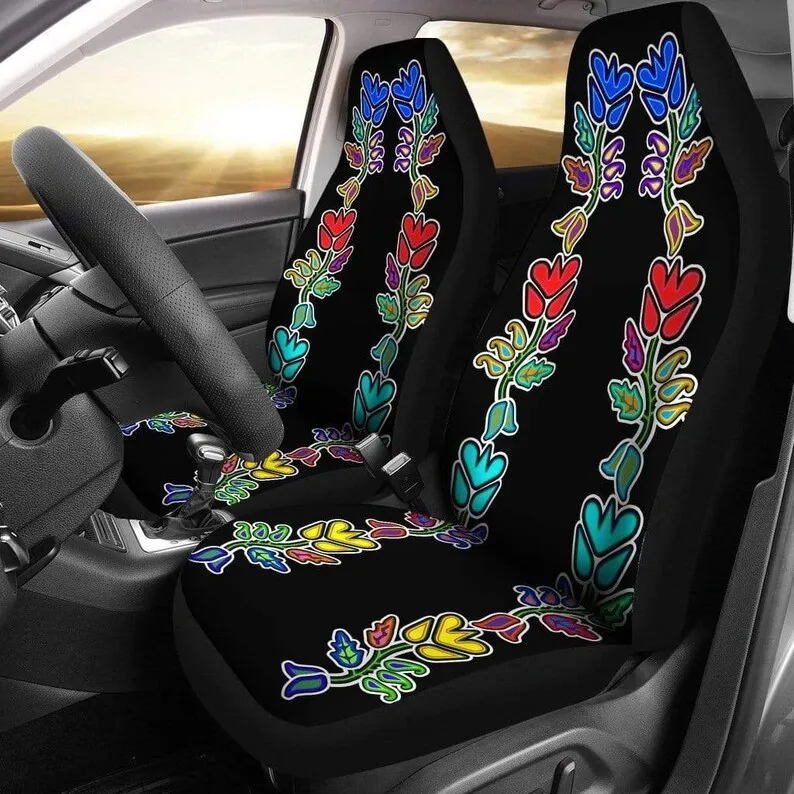 

Floral Set Design, Car Seat Covers Pair, 2 Front Seat Covers, Car Seat Protector, Seat Cover for Car, Car Seat Protector, Car Ac