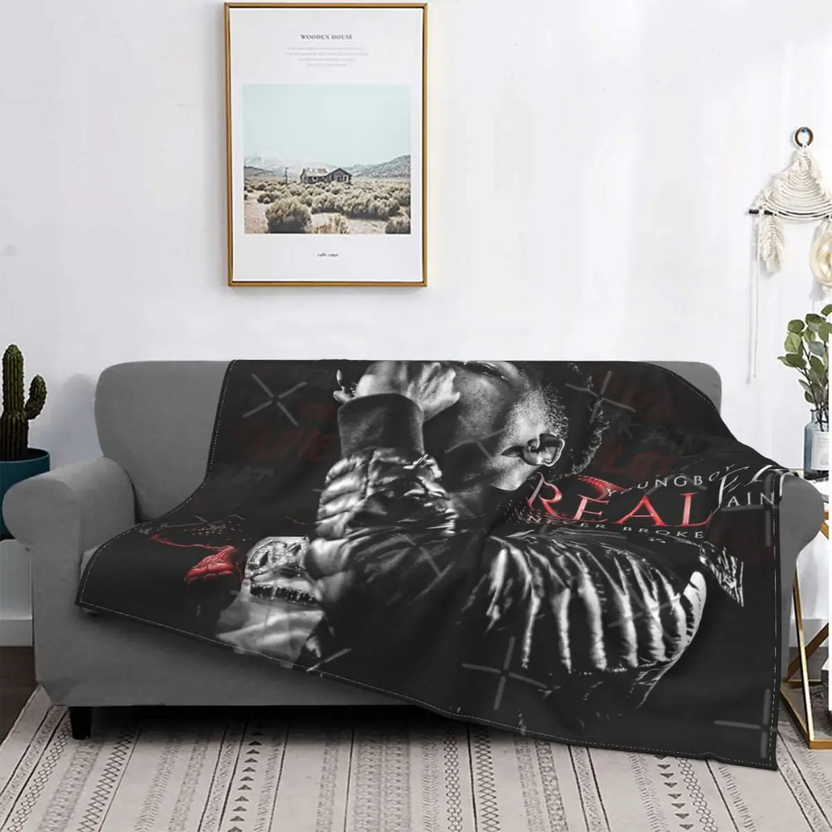 

YoungBoy-Manta de forro polar para cama, colcha a cuadros, edredón para bebé