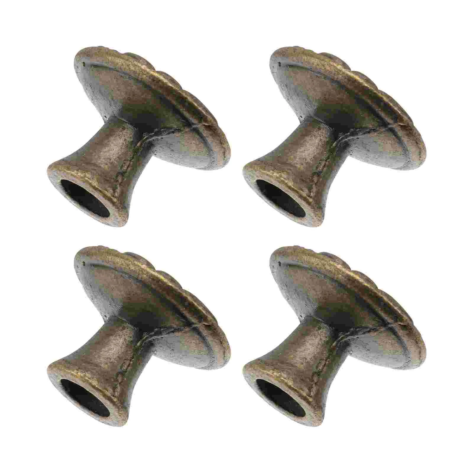 

4 Pcs Brass Cabinet Knobs Door Vintage Furniture Handles Gold Decor Drawer Dresser Pulls