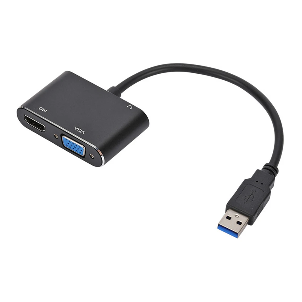 Адаптер VGA совместимый с USB 3 0 и HDMI 1080P HD |