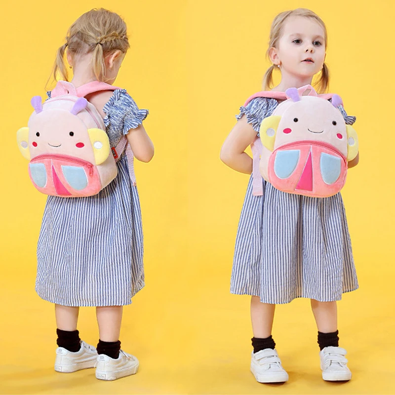 Sentiblos Cute Animal Cartoon Toddler Backpack Mini Plush Travel Bag for Baby Boys&Girls Age 2~4 Years Old