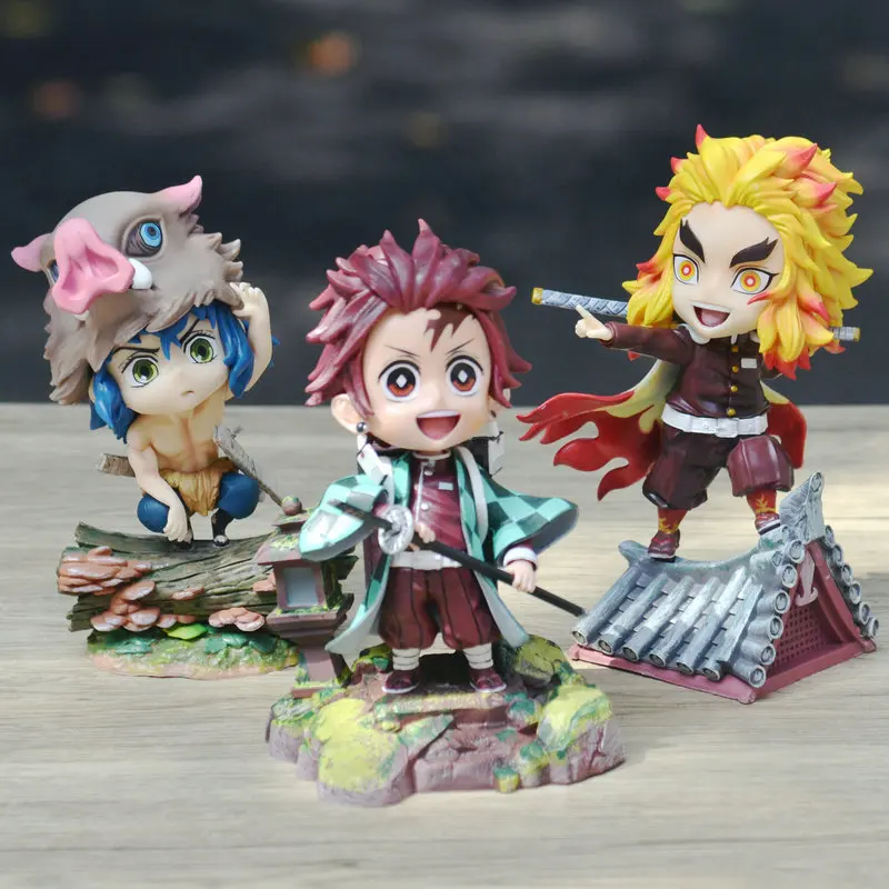

15cm Bandai Demon Slayer Kamado Tanjirou Agatsuma Zenitsu Action Figure Figurine Statue Collection Toys Model Gifts