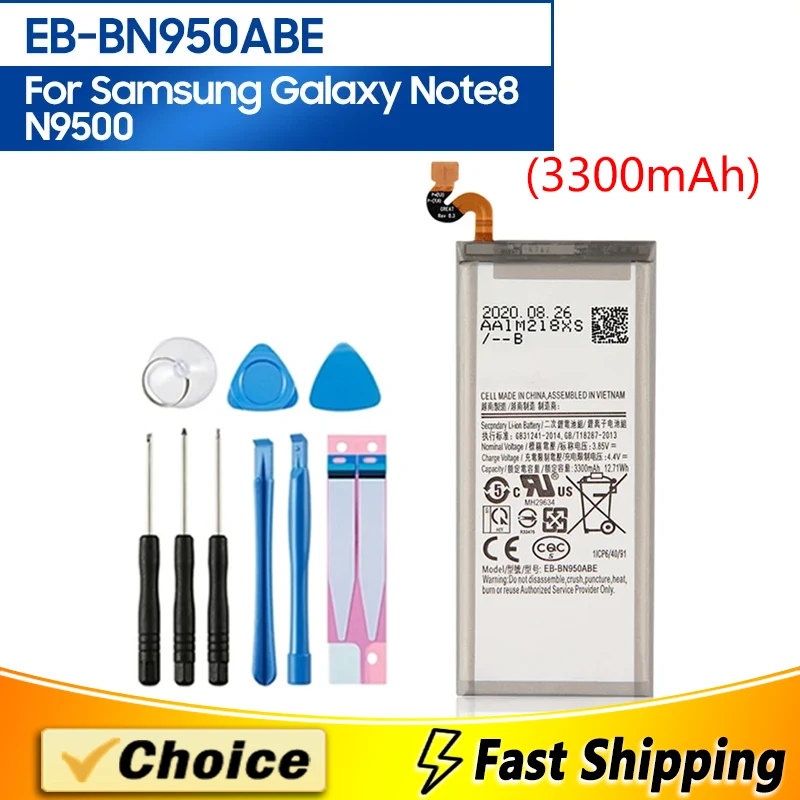 EB-BN950ABE EB-BN950ABA новый сменный аккумулятор для телефона Samsung GALAXY Note 8 N9500 N9508 SM-N950F 3300