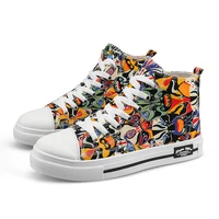 new four seasons high top lovers canvas vulcanize mens caual shoes trainers student sneakers skateboard street hip hop shoes