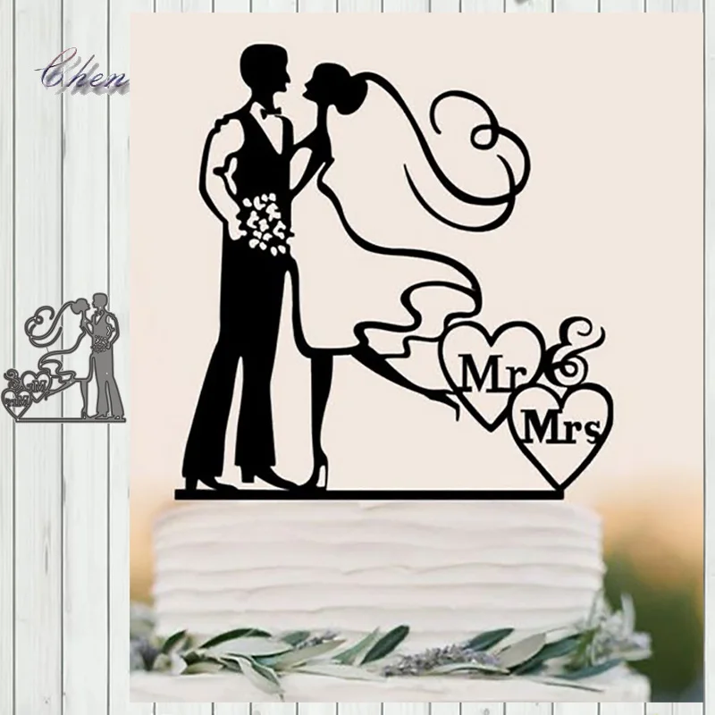 

Metal Cutting Dies Happy couple Stencils Die Cut for DIY Scrapbooking Album Paper Card Embossing