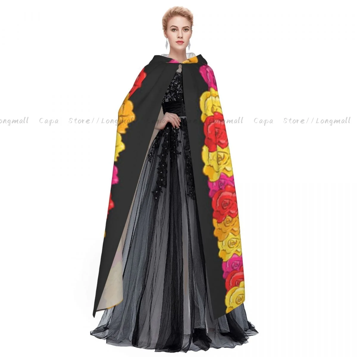 Дева Гваделупской Розы Иллюстрация Плащ с Капюшоном Пальто Хэллоуин Косплей