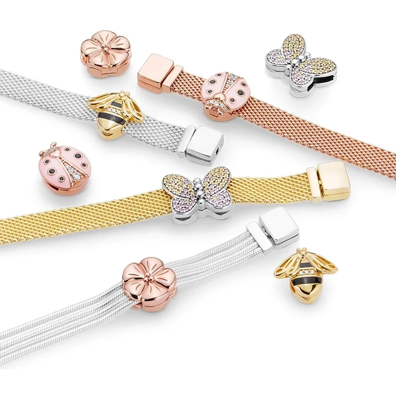 Классический зажим блестящий подвеска оригинальная Женская бижутерия Pandora