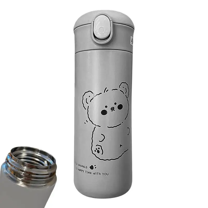 

Water Bottle Insulated 304 Stainless Steel Tumbler Water Bottle With Straw Cute Insulation Cup Bouncing Straw Cup Winter Warm