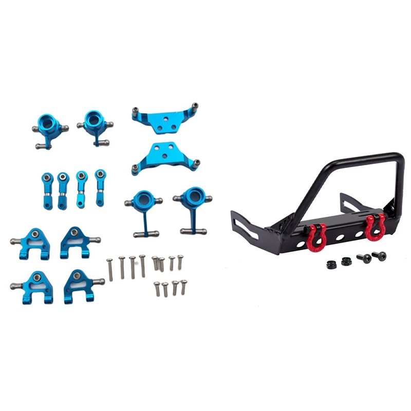 

Metal Upgraded Parts Steering Cup Swing Arm Shock Absorber Plate Set With Metal RC Rock Crawler Car Front Bumper