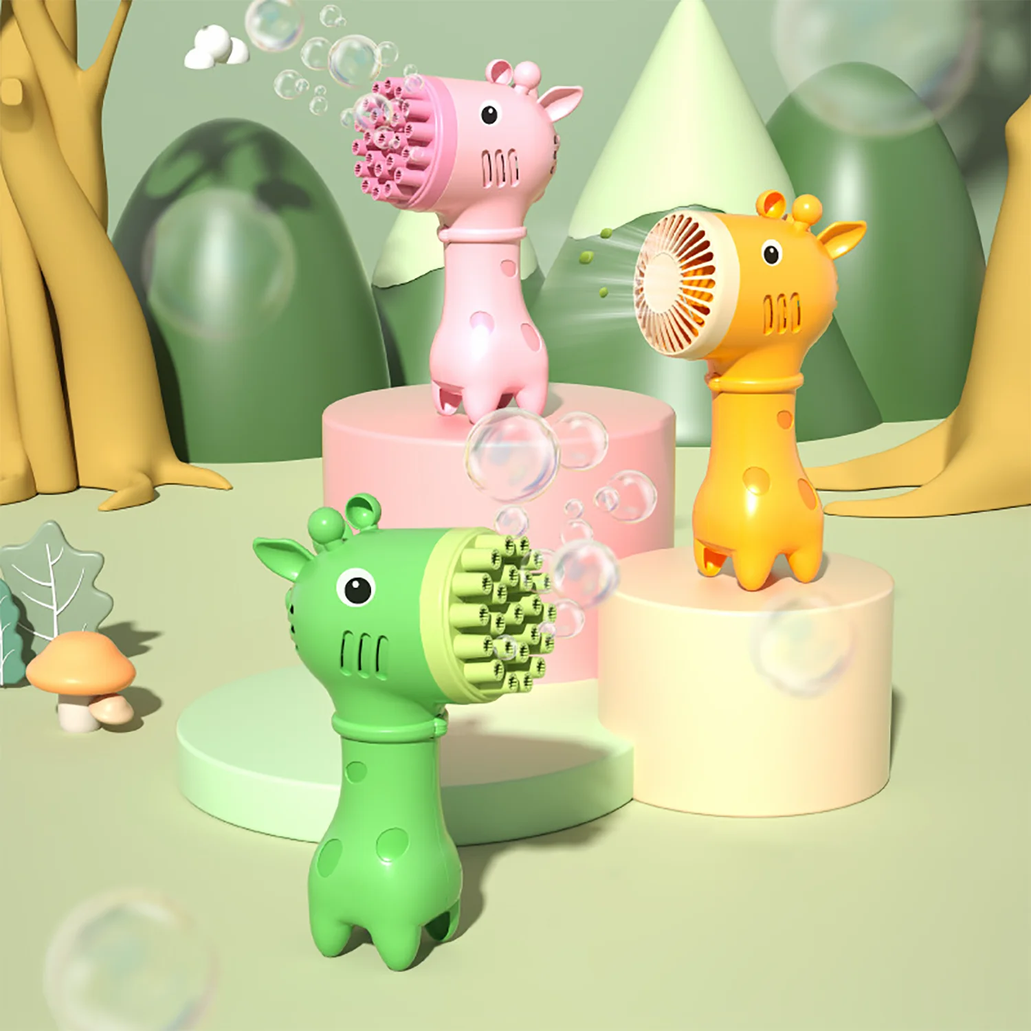 Игрушка с 23 отверстиями для выдувания пузырей детского жирафа также может