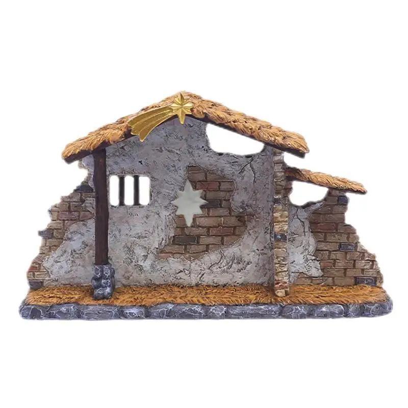 

Nativity Manger Ornament Durable Jesus Birth Set Statue Christmas Manger Nativity Religious Decor For Room Office