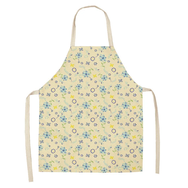 

Фартук для кухни, винтажный, грязеотталкивающий, без рукавов, с изображением цветов, растений, для дома, шеф-повара, Легкая очистка, устойчив...