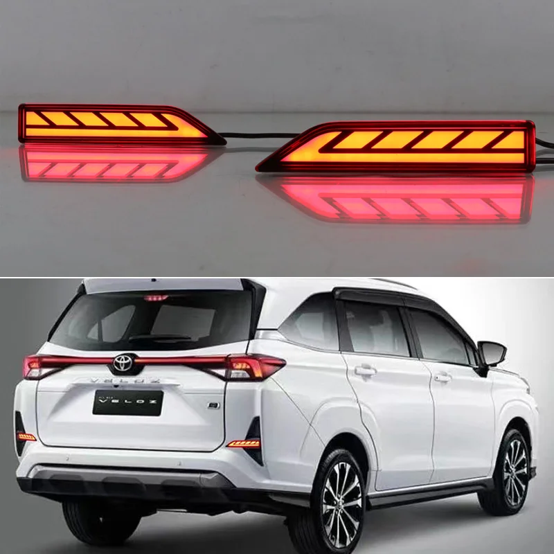 

12V Car LED Rear bumper light Rear Fog Lamp Auto Brake Reflector For Toyota Veloz 2021 2022 2023 Indicators