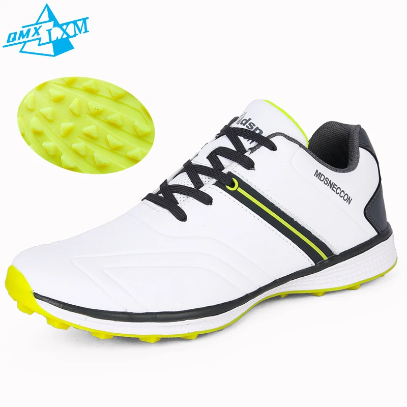 Lixingming Мужские Туфли Для Гольфа Белые Водонепроницаемые Большие Размеры Дышащие