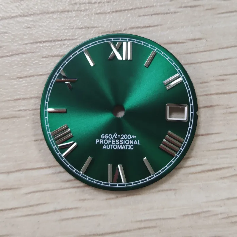 Watch Accessories Dial Sunburst Color Dial Roman Nails Silver Gold for NH35/36 Movement SKX007/009 MM Diving Watch MOD 28.5mm