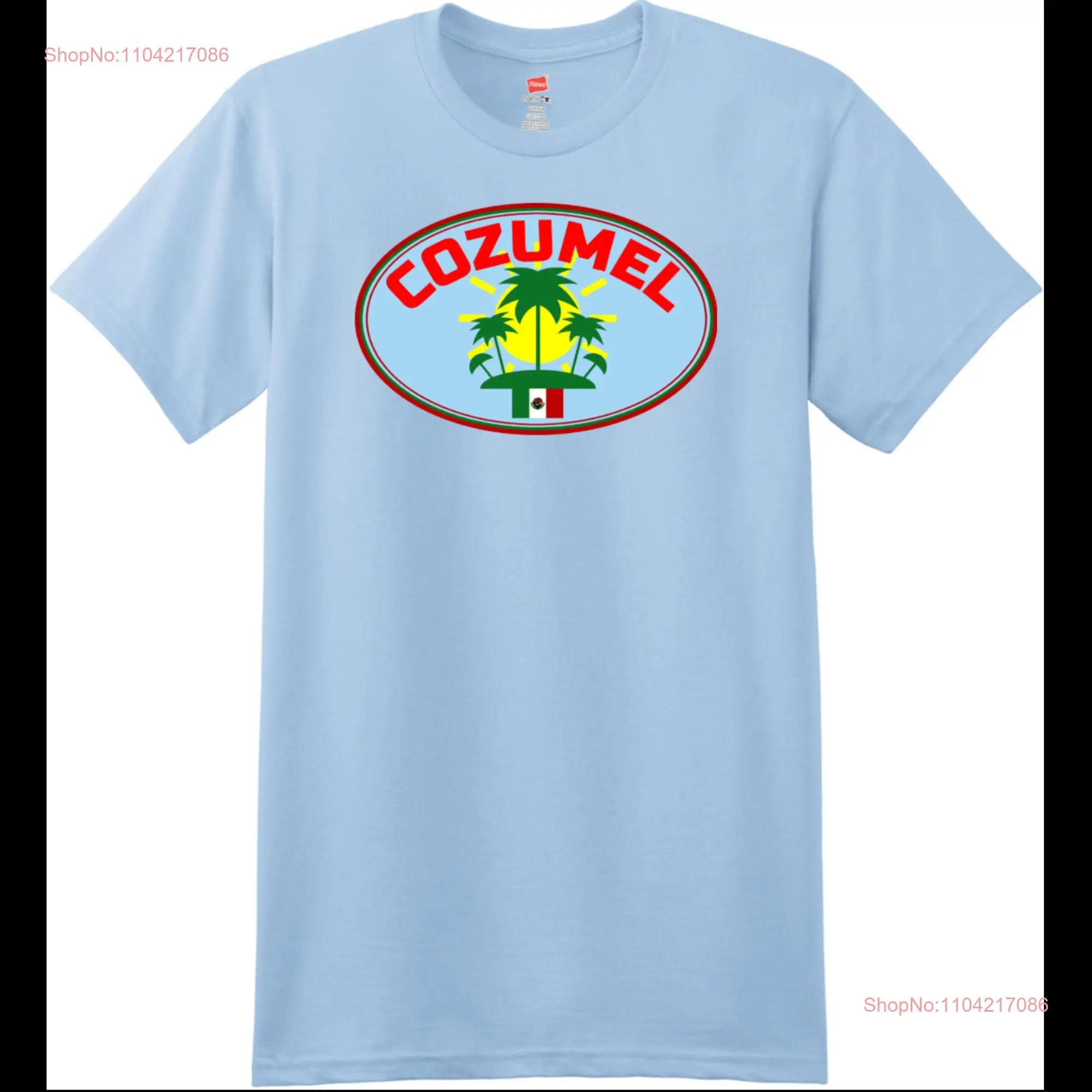 Cozumel Mexico Palm Tree Sunshine T Shirt long or short sleeves