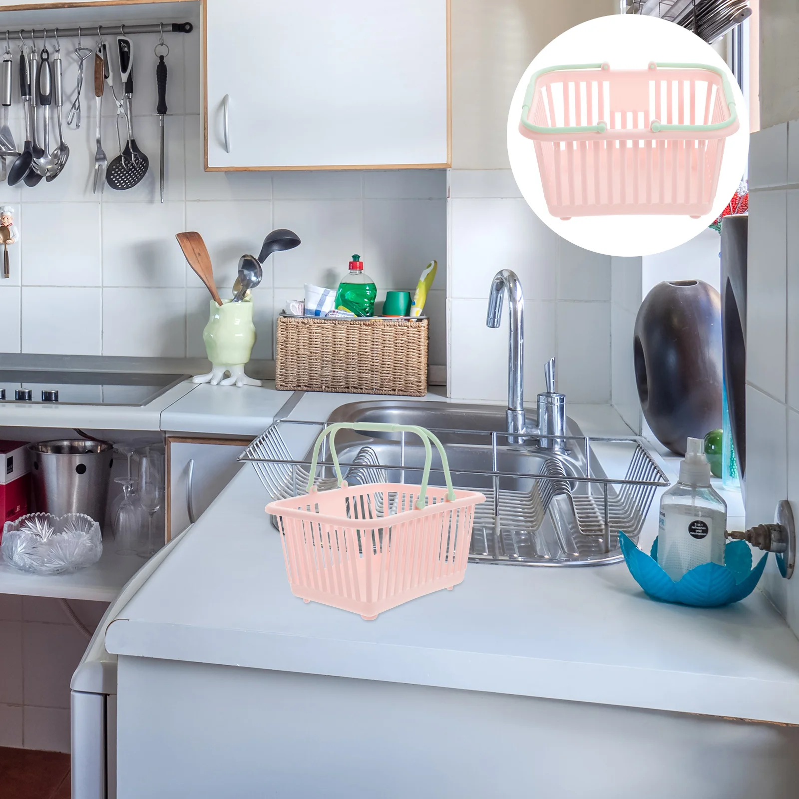 3 шт. корзины для покупок с ручками розничного магазина