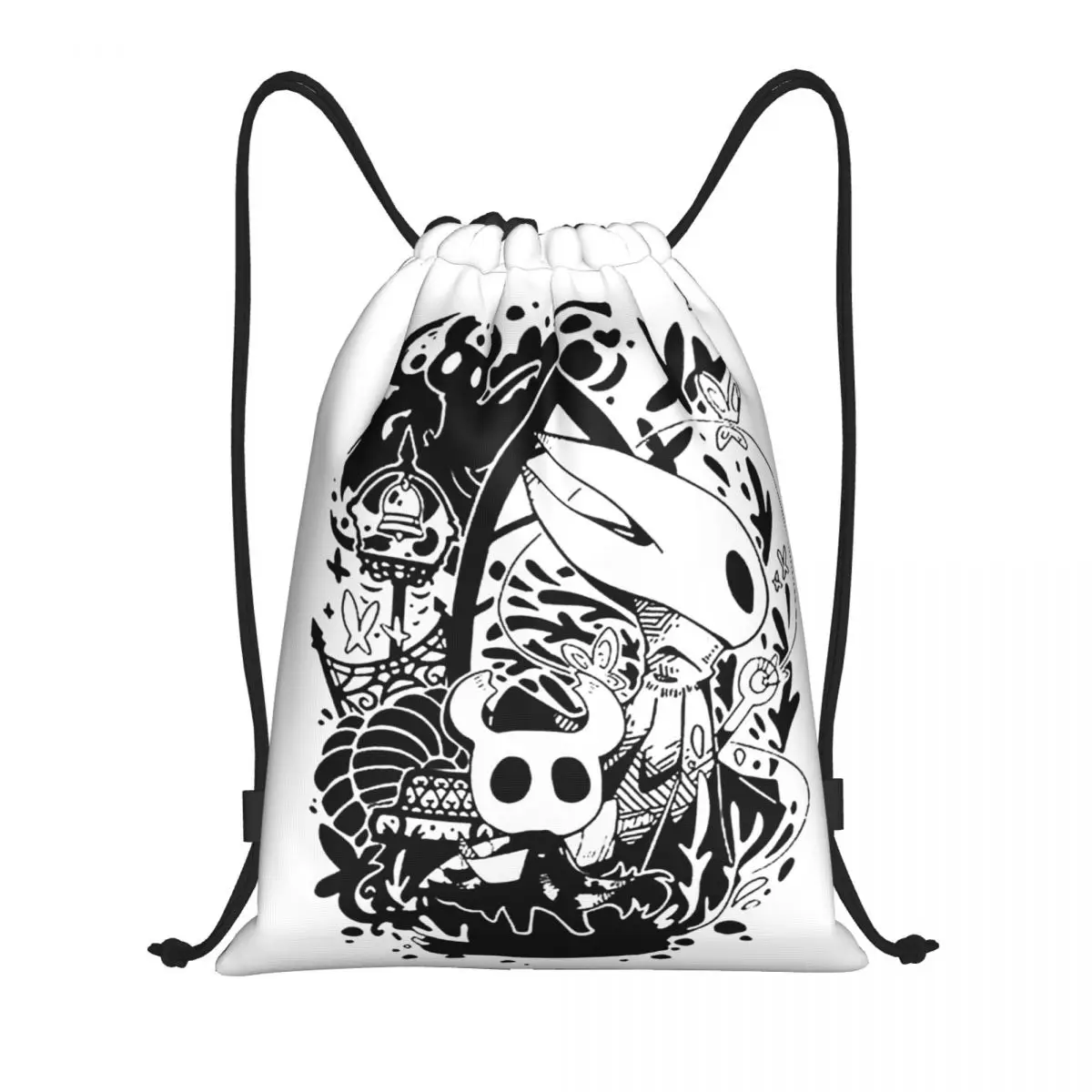 

Hollow Crew Team Cherry Drawstring Bags Gym Bag Infantry pack Sports activities Backpack Korean style Large capacity Retro
