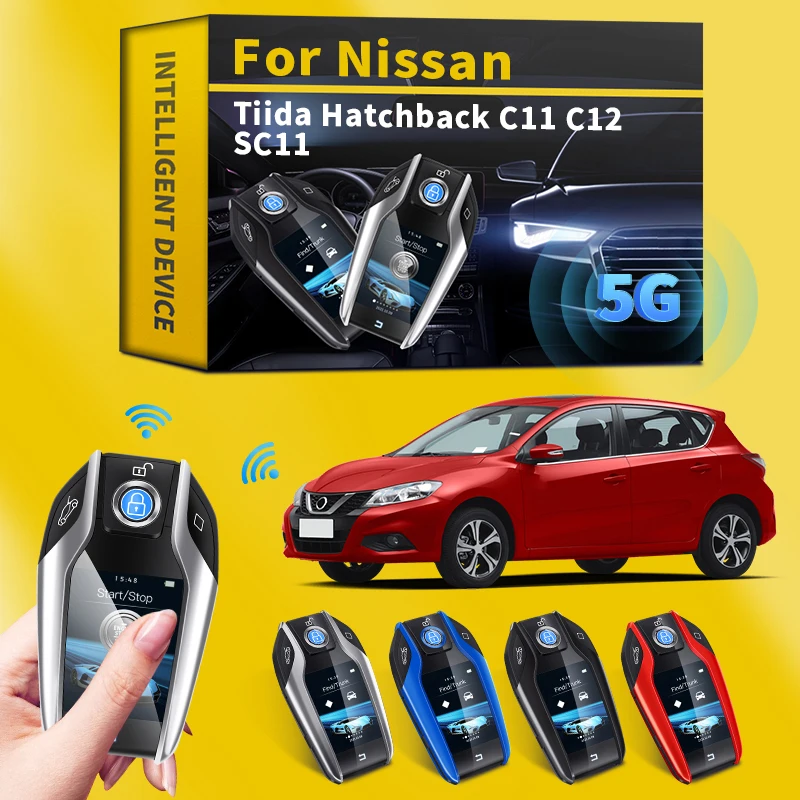 

Для хэтчбека Nissan Tiida C11 C12 SC11 модифицированный умный пульт дистанционного управления ЖК-дисплей экран БЕСКЛЮЧЕВОЙ вход умный ключ автомобил...