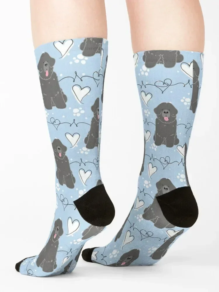Серые носки для собак LOVE Newfie Newfoundland спортивные мужские бега женские