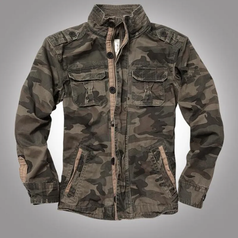 

Men's Camouflage Jackets Men Military Pocket Outwear Army Coats Casual Male Cotton Clothing