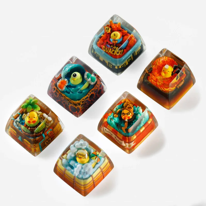 

Customized Mechanical Keyboard Dwarf Factory (QU)ACKTOR Handmade Resin Keycaps