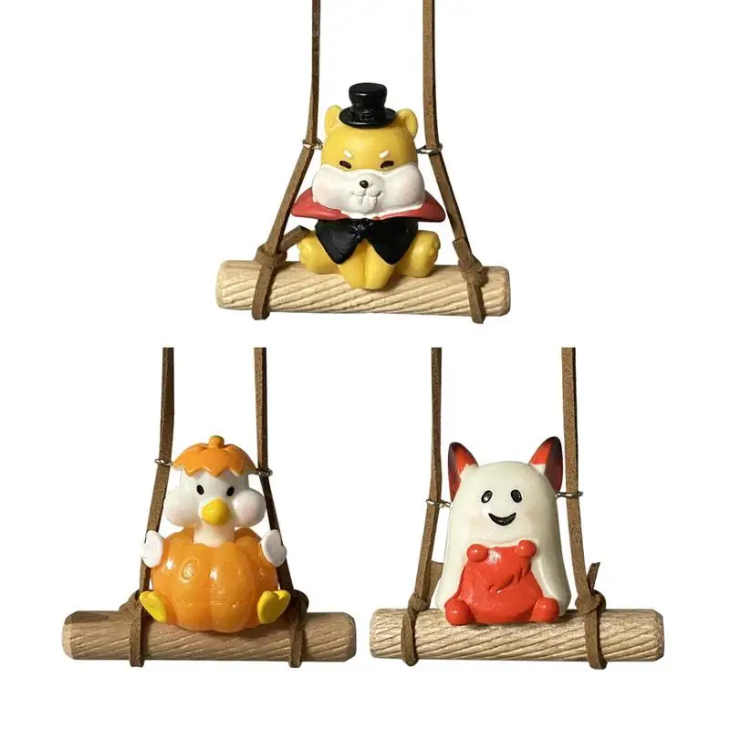 

Swinging Animal Pendant for Car Universal Automobile Duck Dog Fox Shaped Ornament Auto Hanging Dasboard Decoration Pendant