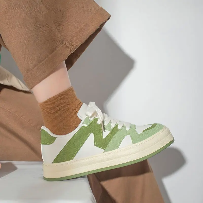 Fashion Canvas Green Women's Sneakers Women's Platform Sports Casual Shoes Vulcanize Running Lolita Kawaii Harajuku Korean