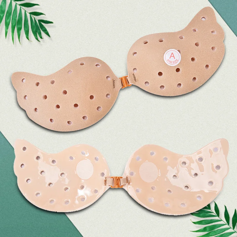 Breast Paste Silicone Invisible Bra Wear Wedding Underwear Gather Breathable Breast Paste