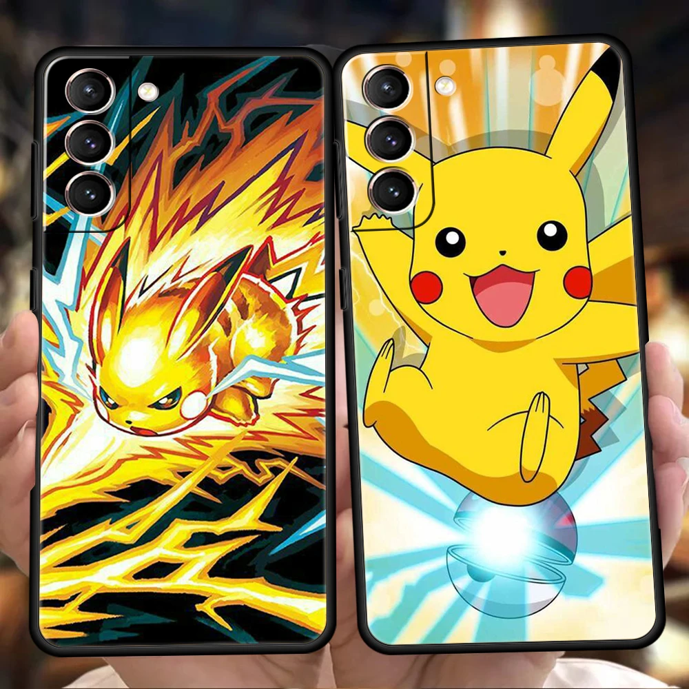

Anime Pokemon Pikachu Phone Case For Samsung Galaxy S22 S20 S21 FE Note 20 10 Ultra S10 S10E S9 S8 M21 M22 M31 M32 Plus 5G Cover