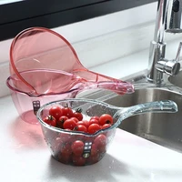 household transparent plastic thickened water scoop for washing vegetables and fruits kitchen utensils