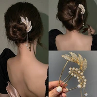 temperament pearl pendant hairpin simple trend hairpin ancient style ball head coil hair artifact super fairy headdress female