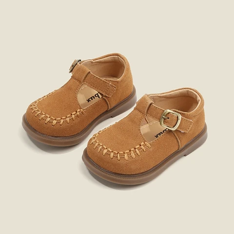 Туфли Claladoudou детские из натуральной кожи, простая повседневная обувь ручной работы для начинающих ходить, на плоской подошве, Корейская версия, весна-осень