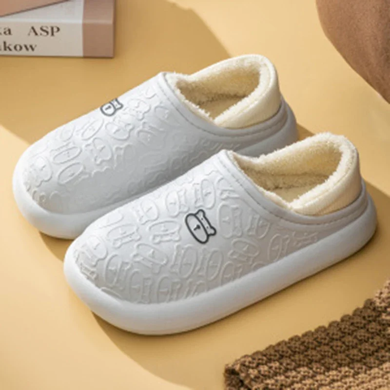 Плюшевые домашние тапочки с принтом в ассортименте