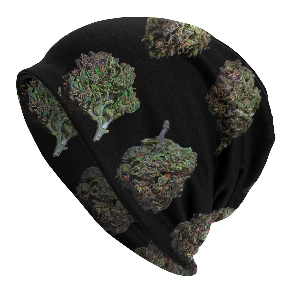 

Unisex Winter Warm Bonnet Homme Knitted Hats Street Purple Buds Beanie Cap Outdoor Cannabis Beanies Caps For Men Women