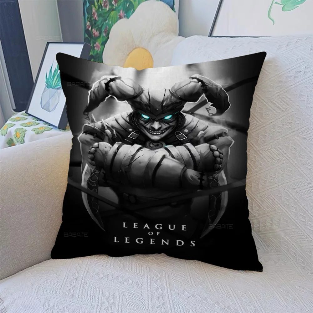 League Of Legends Demon Jester Shaco Maple Design Cushion Cover Happy Autumn Harvest Decor Holiday Decorati Pillow