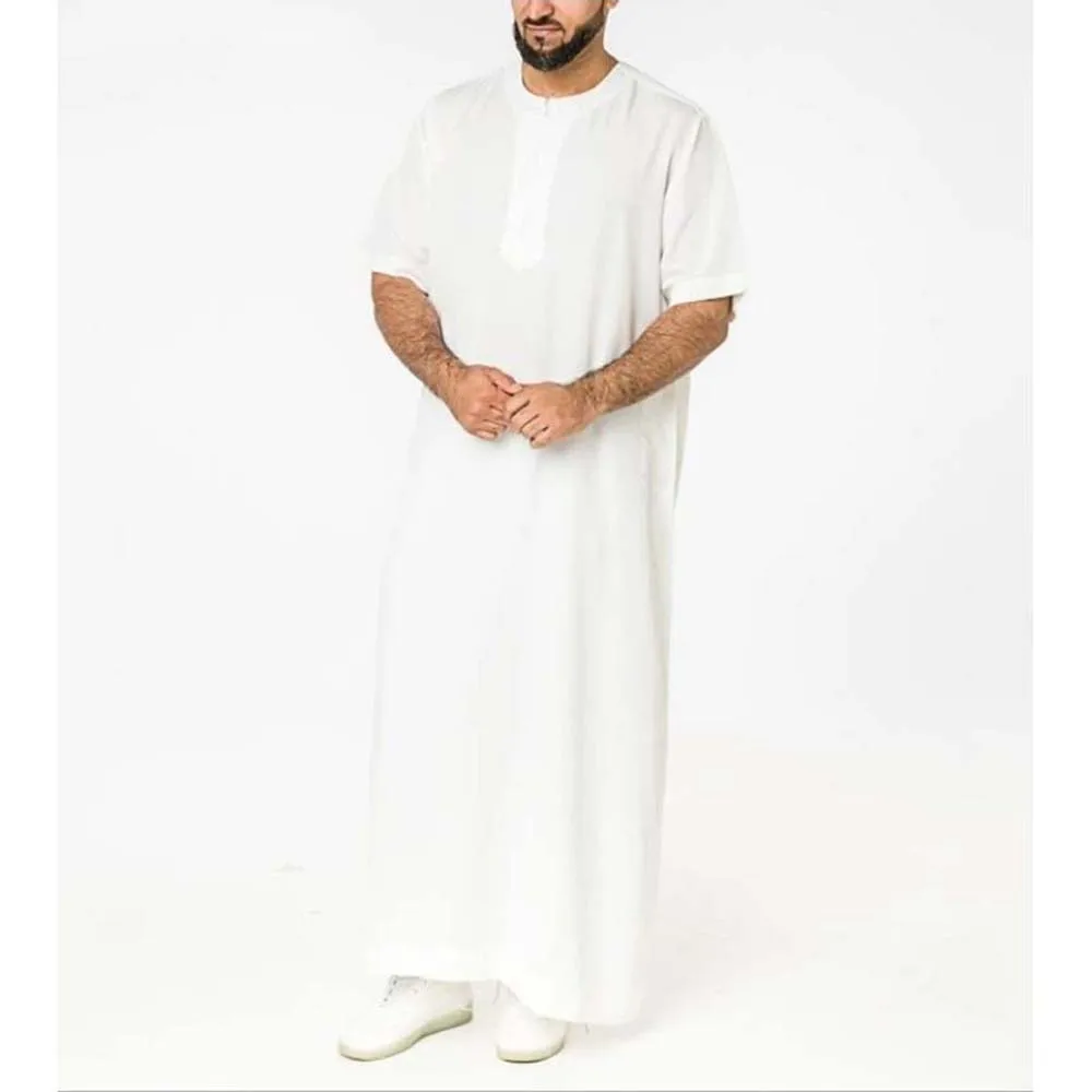 

Мусульманская одежда на молнии, новинка 2022, мусульманская рубашка для Ближнего Востока, арабского Дубая, Малайзии, мужская повседневная фут...