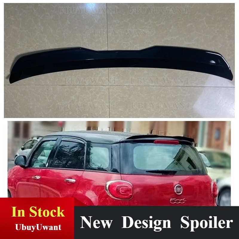 

For FIAT 500L Spoiler 2012 2013 2014 2015 2016 2017 High Quality ABS Glossy Black Carbon Color Spoiler FIAT 500L Spoilers