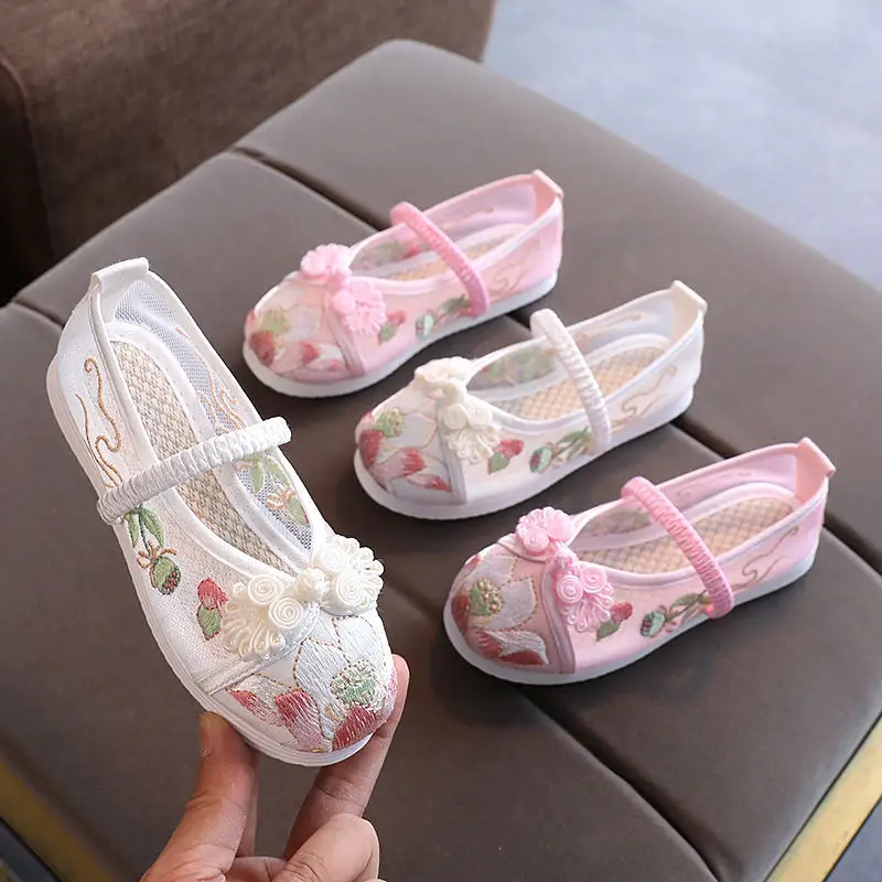 

Summer Mesh Girls Shoes Pink Lolita Shoes Hanfu Anime Cosplay JK Uniform Shoes League of Legends Cosplay