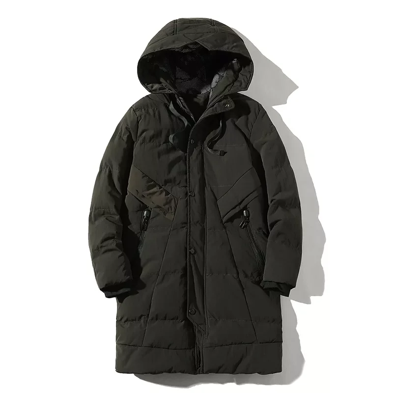 Long Parkas Coat Men Autumn New Fashion Streetwear Parka Men Windproof Casual Coat Men Winter Thick Warm Hooded