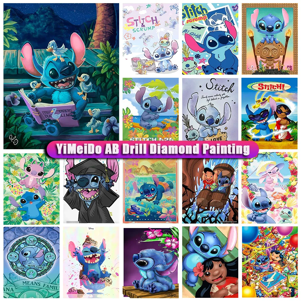 

Набор для алмазной живописи Disney AB, изображения Лило и стразы, алмазная вышивка, мультяшная мозаика для детского декора