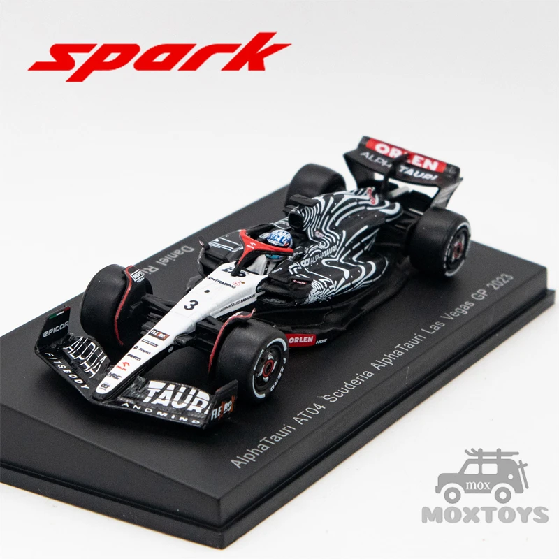 Spark 1:64 AlphaTauri AT04 No.3 Scuderia Las Vegas GP2023 Литая под давлением модель автомобиля Daniel Ricciardo