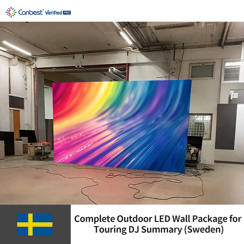 Фото Светодиодный видеоэкран Canbest Rx P3.9 3.91 мм 5000x3000 мм (16.4x9.8 футов) для наружного использования, аренды, выездных мероприятий и диджеев в Швеции №3