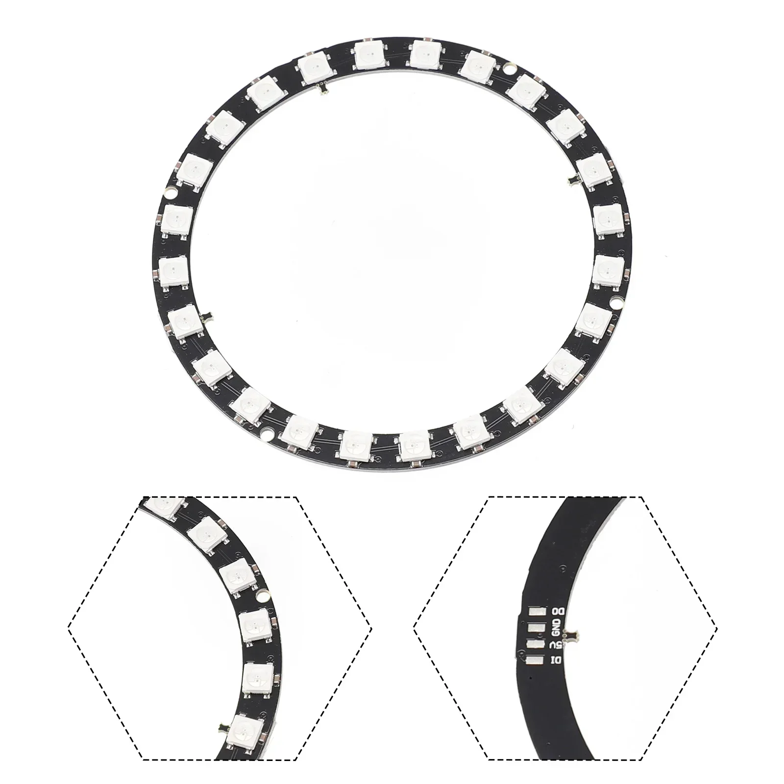 5 В светодиодные кольца индивидуальное адресное RGB светодиодное неопиксельное