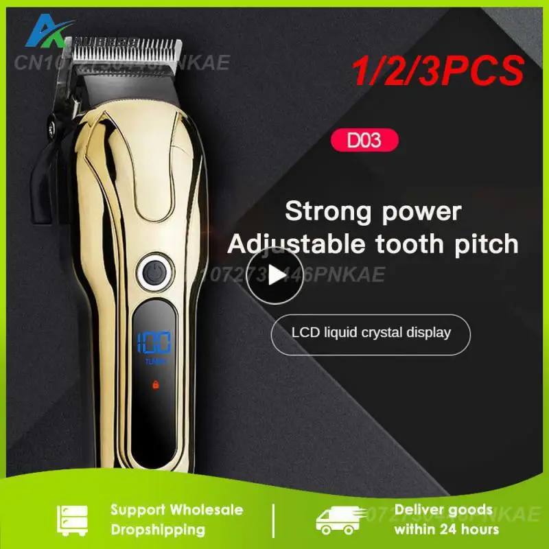 

1/2/3PCS Kemei hair clipper professional hair Trimmer in Hair clippers for men electric trimmers LCD Display machine barber Hair